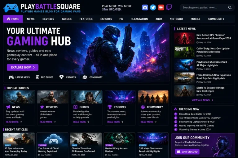 Playing Games Blog Playbattlesquare